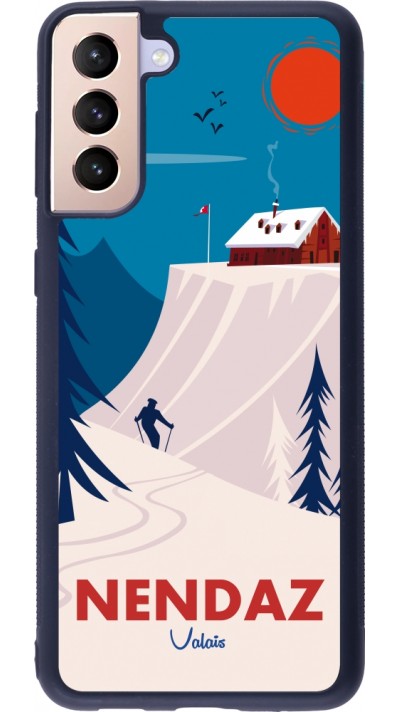 Samsung Galaxy S21+ 5G Case Hülle - Silikon schwarz Nendaz Cabane Ski