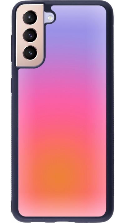 Samsung Galaxy S21+ 5G Case Hülle - Silikon schwarz Orange Pink Blue Gradient