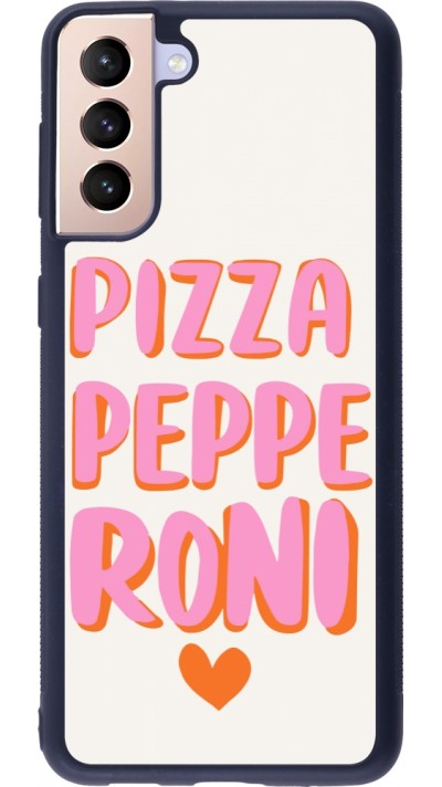 Samsung Galaxy S21+ 5G Case Hülle - Silikon schwarz Pizza pepperoni 2026