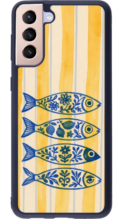 Samsung Galaxy S21+ 5G Case Hülle - Silikon schwarz Portuguese fish 2026