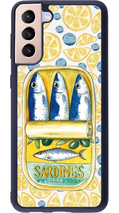 Samsung Galaxy S21+ 5G Case Hülle - Silikon schwarz Sardines in oil 2026