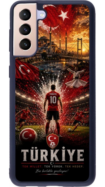Coque Samsung Galaxy S21+ 5G - Silicone rigide noir Football Turquie splash 2026