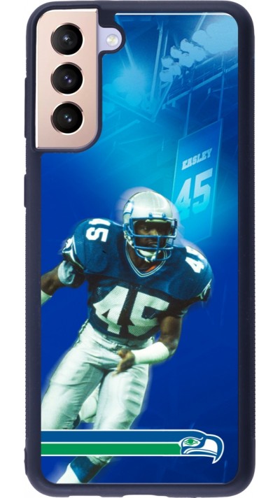 Samsung Galaxy S21+ 5G Case Hülle - Silikon schwarz Super Bowl 26 Seattle 1