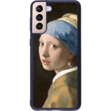 Samsung Galaxy S21+ 5G Case Hülle - Silikon schwarz Kunstbild - Das Mädchen mit dem Perlenohrring - Jan Vermeer