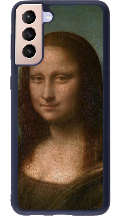 Coque Samsung Galaxy S21+ 5G - Silicone rigide noir Tableau art - La Joconde - Léonard de Vinci