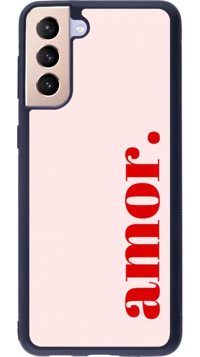 Samsung Galaxy S21+ 5G Case Hülle - Silikon schwarz Valentine 2024 amor