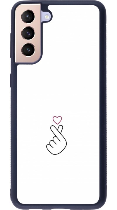 Samsung Galaxy S21+ 5G Case Hülle - Silikon schwarz Valentine 2024 heart by Millennials