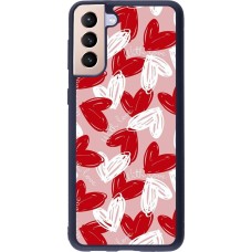Samsung Galaxy S21+ 5G Case Hülle - Silikon schwarz Valentine 2024 with love heart