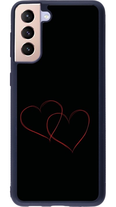 Samsung Galaxy S21+ 5G Case Hülle - Silikon schwarz Valentine 2023 attached heart