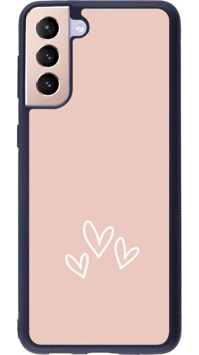 Samsung Galaxy S21+ 5G Case Hülle - Silikon schwarz Valentine 2023 three minimalist hearts