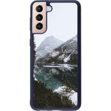 Samsung Galaxy S21+ 5G Case Hülle - Silikon schwarz Winter 22 snowy mountain and lake