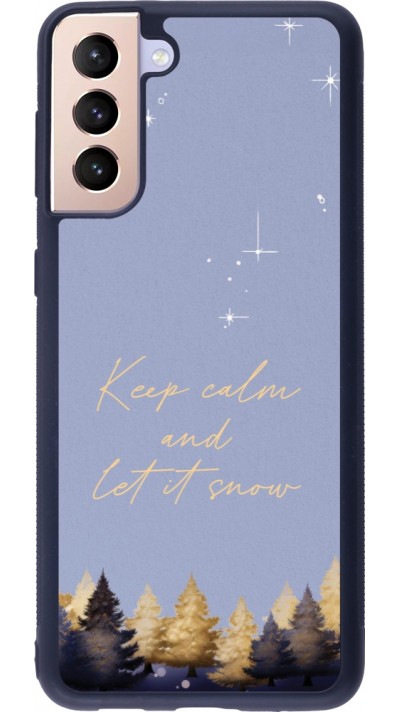 Samsung Galaxy S21+ 5G Case Hülle - Silikon schwarz Winter 25 Winter illustration of trees