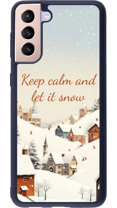 Samsung Galaxy S21+ 5G Case Hülle - Silikon schwarz Winter 25 Winter Keep calm and let it snow