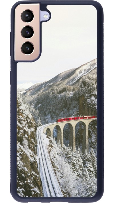 Samsung Galaxy S21+ 5G Case Hülle - Silikon schwarz Winter 25 Winter polar express