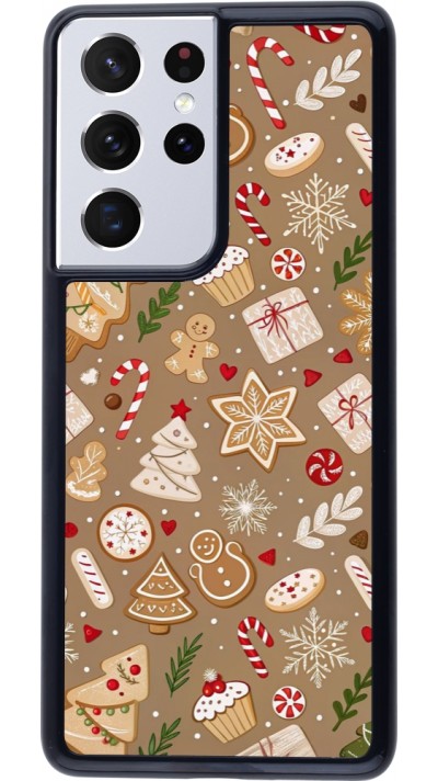 Samsung Galaxy S21 Ultra 5G Case Hülle - Christmas 25 Pattern Ginger Cookie