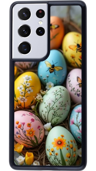 Samsung Galaxy S21 Ultra 5G Case Hülle - Easter 2026 Eggs with bees