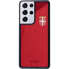 Samsung Galaxy S21 Ultra 5G Case Hülle - Serbien 2022 personalisierbares Fussballtrikot