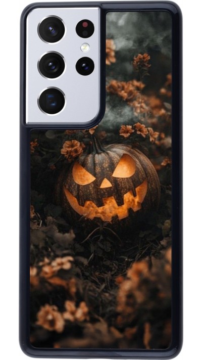 Samsung Galaxy S21 Ultra 5G Case Hülle - Halloween 2025 Pumpkin with flowers