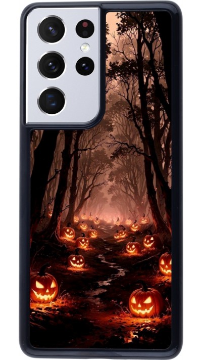 Samsung Galaxy S21 Ultra 5G Case Hülle - Halloween 2025 Road of Terrifying Pumpkins