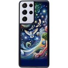 Samsung Galaxy S21 Ultra 5G Case Hülle - Fliegender Blumen-Eule
