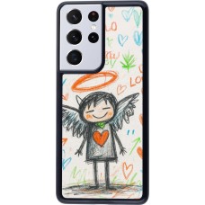 Samsung Galaxy S21 Ultra 5G Case Hülle - Little Angel Sketch Love