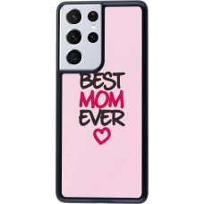 Samsung Galaxy S21 Ultra 5G Case Hülle - Mom 2023 best Mom ever pink