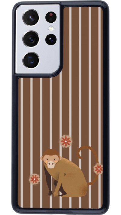 Coque Samsung Galaxy S21 Ultra 5G - Monkey with stripes