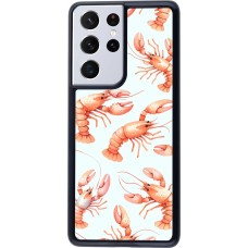 Samsung Galaxy S21 Ultra 5G Case Hülle - Muster von pastellfarbenen Hummern