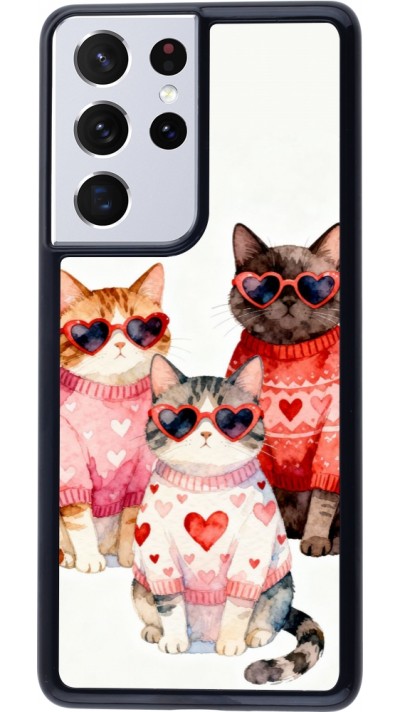Samsung Galaxy S21 Ultra 5G Case Hülle - Saint Valentines Day 26 Cat Love