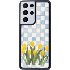 Samsung Galaxy S21 Ultra 5G Case Hülle - Blue vichy tulips 2026
