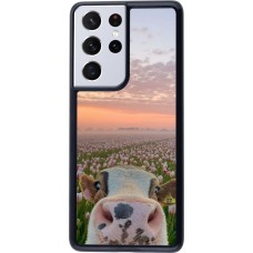 Samsung Galaxy S21 Ultra 5G Case Hülle - Cow with tulips 2026