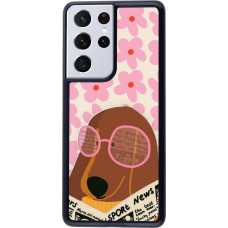 Samsung Galaxy S21 Ultra 5G Case Hülle - Dog with newspaper 2026