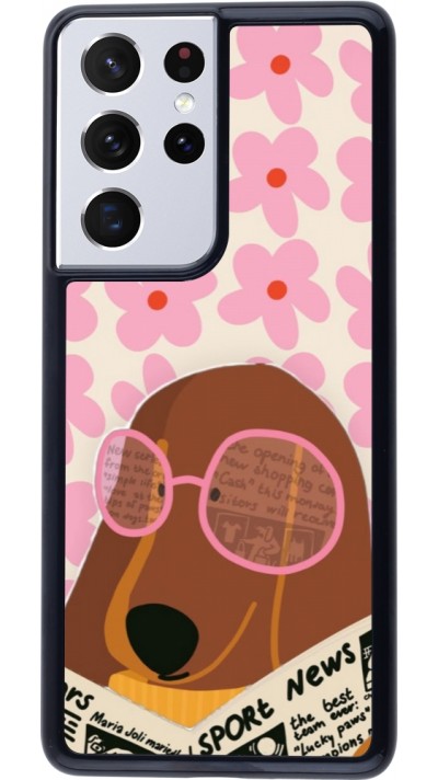 Samsung Galaxy S21 Ultra 5G Case Hülle - Dog with newspaper 2026