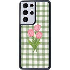 Samsung Galaxy S21 Ultra 5G Case Hülle - Green vichy tulips 2026