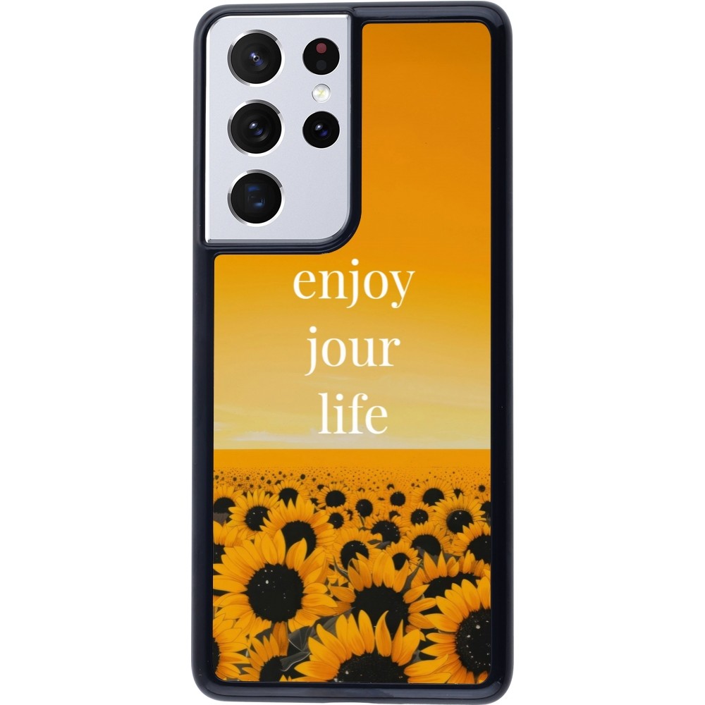 Samsung Galaxy S21 Ultra 5G Case Hülle - Summer 2025 Enjoy your life