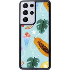 Samsung Galaxy S21 Ultra 5G Case Hülle - Summer 2025 Pattern papaya