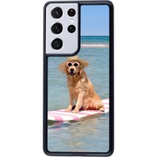 Samsung Galaxy S21 Ultra 5G Case Hülle - Summer Dog on Paddle