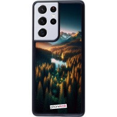 Samsung Galaxy S21 Ultra 5G Case Hülle - Sonnenuntergang Waldsee