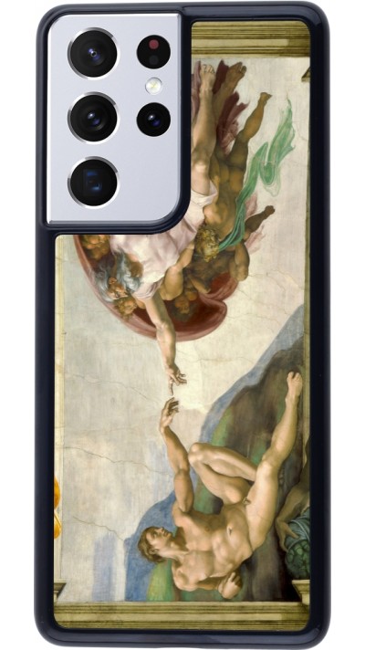 Coque Samsung Galaxy S21 Ultra 5G - Tableau art - La Création d’Adam - Michel-Ange