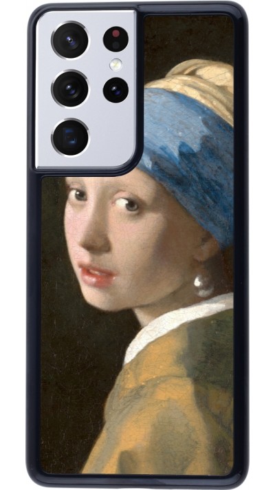 Coque Samsung Galaxy S21 Ultra 5G - Tableau art - La Jeune fille à la perle - Johannes Vermeer