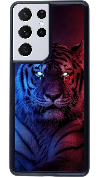 Hülle Samsung Galaxy S21 Ultra 5G - Tiger Blue Red