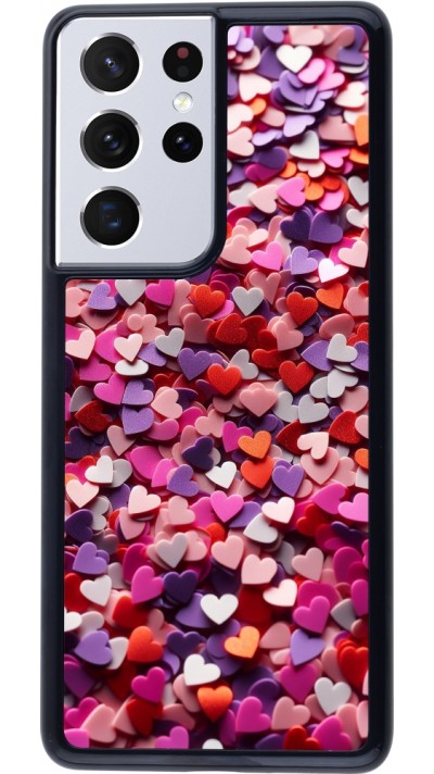 Samsung Galaxy S21 Ultra 5G Case Hülle - Valentin 2025 Konfetti