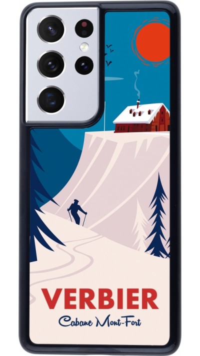 Samsung Galaxy S21 Ultra 5G Case Hülle - Verbier Cabane Mont-Fort