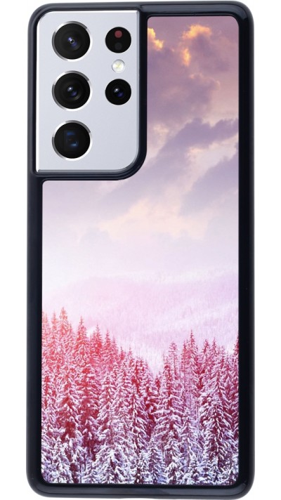 Samsung Galaxy S21 Ultra 5G Case Hülle - Winter 22 Pink Forest
