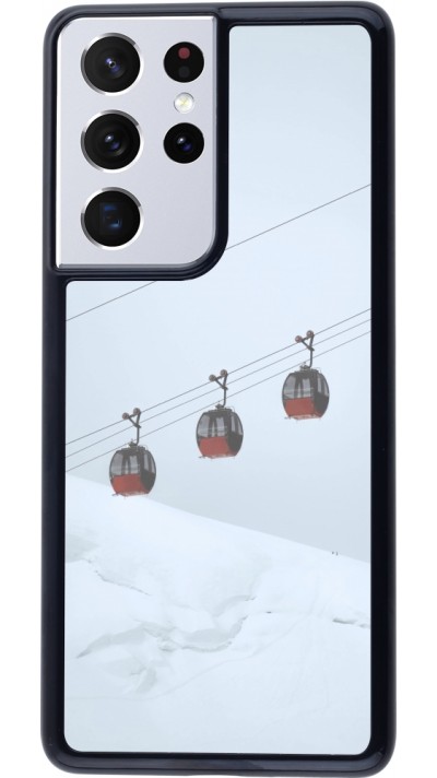 Samsung Galaxy S21 Ultra 5G Case Hülle - Winter 22 ski lift