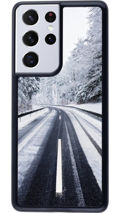 Samsung Galaxy S21 Ultra 5G Case Hülle - Winter 22 Snowy Road