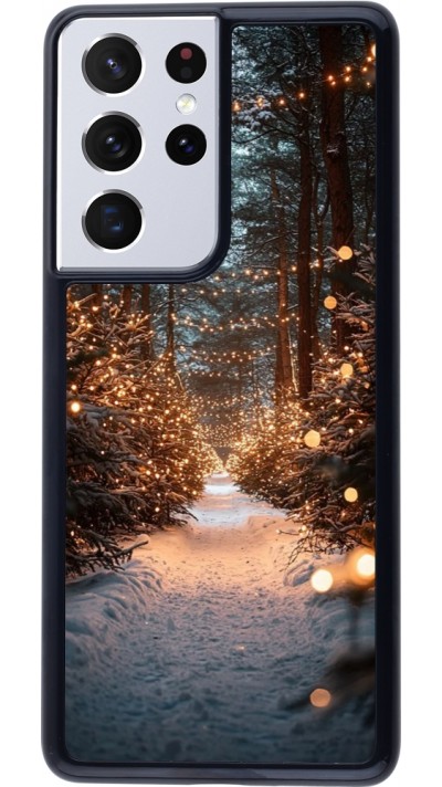 Samsung Galaxy S21 Ultra 5G Case Hülle - Winter 25 Winter snowy road