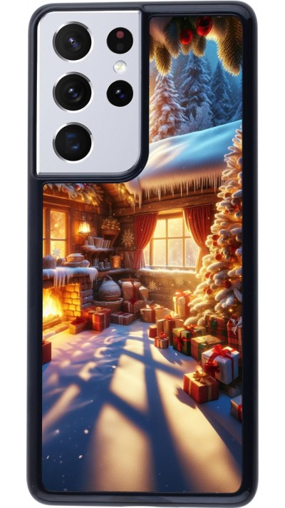 Samsung Galaxy S21 Ultra 5G Case Hülle - Weihnachten Chalet Feerie