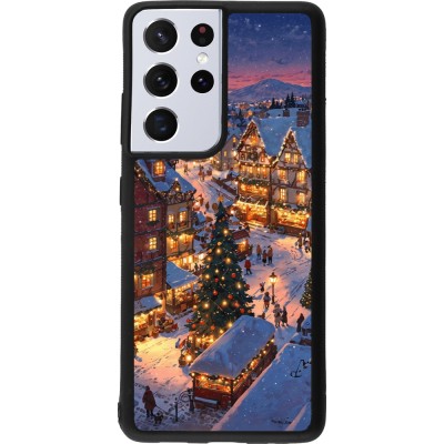 Samsung Galaxy S21 Ultra 5G Case Hülle - Silikon schwarz Christmas 25 Xmas Village