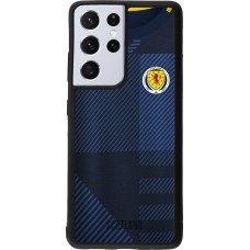 Samsung Galaxy S21 Ultra 5G Case Hülle - Silikon schwarz Schottland personalisierbares Fussballtrikot